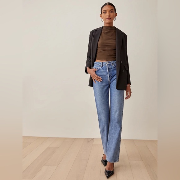 Reformation Lindy Knit Top Cafe - Size XS - Picture 5 of 8